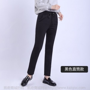 羊羔绒运动裤女秋冬 束脚加绒裤子女 外穿显瘦加绒加厚休闲卫裤女