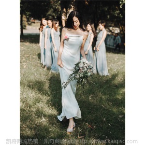 旅拍轻婚纱2020秋冬季新款简约大方吊带新娘结婚露背鱼尾礼服出门
