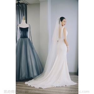 主法式轻婚纱缎面简约拖尾2020新款宫廷新娘结婚修身显瘦高档韩版