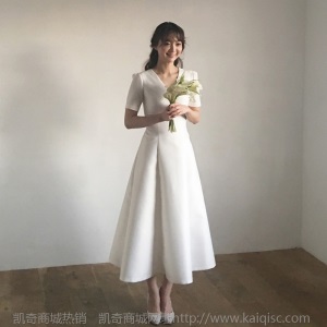 法式轻婚纱2020新款新娘结婚登记礼服女小个子超仙出门纱简约日常