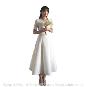 法式轻婚纱2020新款新娘结婚登记礼服女小个子超仙出门纱简约日常