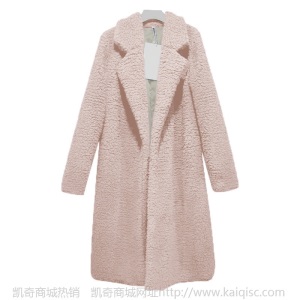 跨境凯奇秋冬棉服 女士欧美羊羔毛冬季中长款羊羔绒外套女