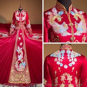 秀禾服2020新款结婚古装嫁衣婚纱中式新娘礼服龙凤褂秀和服风