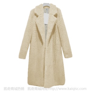 跨境凯奇秋冬棉服 女士欧美羊羔毛冬季中长款羊羔绒外套女