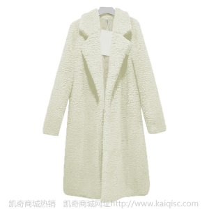 跨境凯奇秋冬棉服 女士欧美羊羔毛冬季中长款羊羔绒外套女