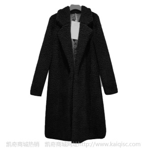 跨境凯奇秋冬棉服 女士欧美羊羔毛冬季中长款羊羔绒外套女