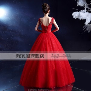 批发婚纱礼服2020秋季新款 新娘结婚大码显瘦齐地双肩影楼婚纱Y03