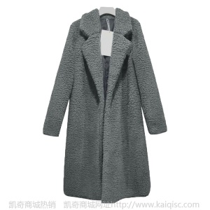 跨境凯奇秋冬棉服 女士欧美羊羔毛冬季中长款羊羔绒外套女