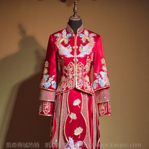 秀禾服2020新款结婚古装嫁衣婚纱中式新娘礼服龙凤褂秀和服风