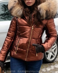 外贸秋冬季新款欧美女棉衣 羽绒棉服短款女装棉衣外套