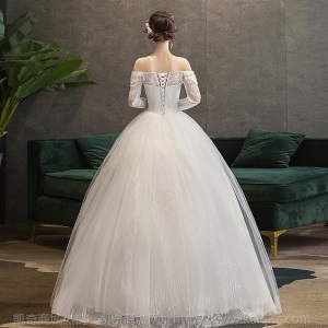 婚纱轻纱礼服跨境2020新款新娘结婚森系公主梦幻欧美齐地出门纱女