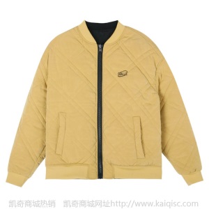 [黄峥]两面穿短款菱格棒球棉服外套女2020冬季韩版加厚棉衣R28339