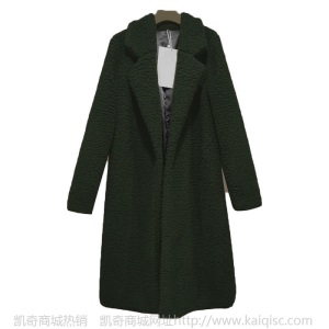 跨境凯奇秋冬棉服 女士欧美羊羔毛冬季中长款羊羔绒外套女
