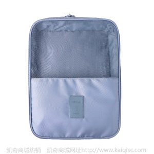 双层斜纹旅行鞋子简约便携旅游运动鞋包防水防潮防尘收纳鞋袋