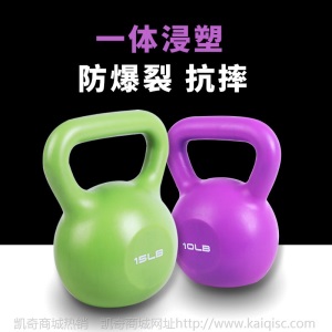 一件代发 彩色环保PE壶铃 女士健身器材 竞技训练手臂深蹲提灌沙