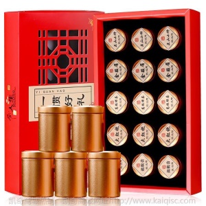 五大茗茶小罐铁观音金骏眉龙井正山小种大红袍茶叶抖音快手定制