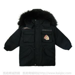 男童派克服冬季新款2020中大童真毛领加绒加厚外套中长款大儿童装