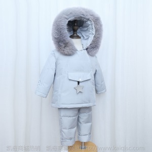 2020新款宝宝羽绒服套装1-3岁男童女童婴儿幼儿款冬季儿童装加厚