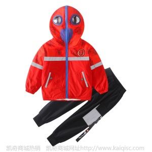 童装男童加绒加棉套装秋冬季2020新款儿童蜘蛛侠反光服两件套批发