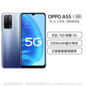 【预售专享优惠减100丨赠好礼】OPPO A55 5G新品手机 亿级超清画质大电池长续航智能拍照手机 轻快蓝