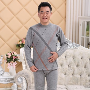 中老年保暖内衣套装加绒加厚男士加肥大码女士中高领纯棉秋衣秋裤