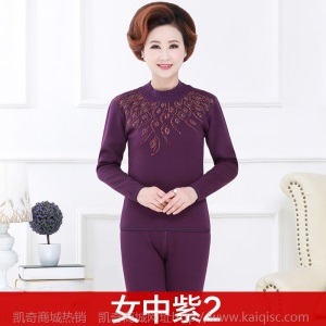 中老年保暖内衣套装加绒加厚男士加肥大码女士中高领纯棉秋衣秋裤