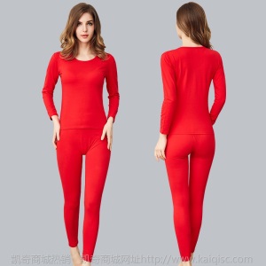 纯棉女士特大码秋衣秋裤套装精梳棉保暖内衣套装
