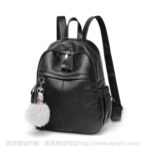 批发双肩包女潮外贸新款潮流新款学生背包休闲旅游箱包送小熊挂饰