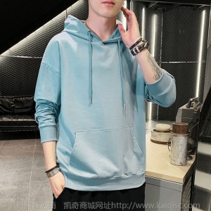 卫衣男2021新款纯色上衣休闲百搭连帽韩版潮牌学生外套男士潮款