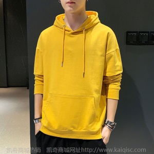 卫衣男2021新款纯色上衣休闲百搭连帽韩版潮牌学生外套男士潮款