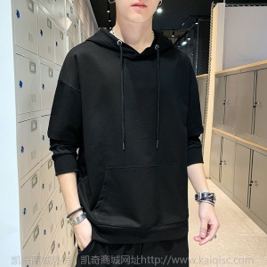 卫衣男2021新款纯色上衣休闲百搭连帽韩版潮牌学生外套男士潮款
