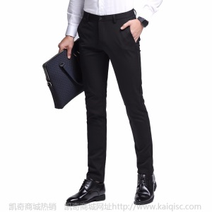 秋冬款加绒加厚商务休闲裤男士高弹西装裤2020新款修身休闲西裤潮