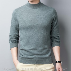 博尔顿秋冬季羊毛衫男圆领中青年100纯羊毛薄款男士针织打底毛衣