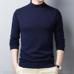博尔顿秋冬季羊毛衫男圆领中青年100纯羊毛薄款男士针织打底毛衣
