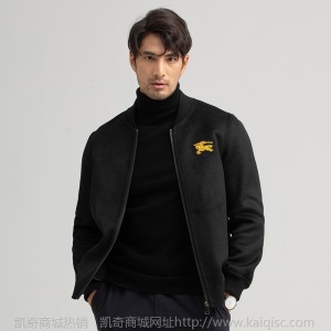 男士毛呢大衣秋冬新款羊毛棒球服男士手工双面呢外套刺绣夹克
