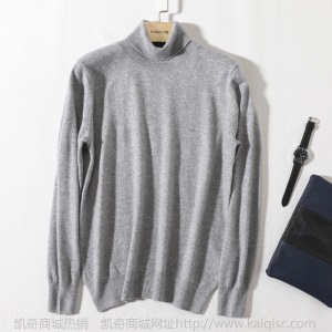 羊毛衫男士高领毛衣男秋冬新款100纯羊毛修身打底套头长袖