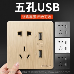 国际电工86型墙壁开关插座暗装一开5二三孔热水器空调USB插座面板