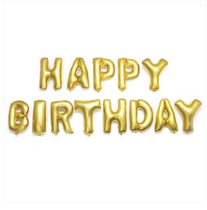 16寸美版生日字母气球百天套装铝膜气球婚庆装饰布置铝箔气球批发