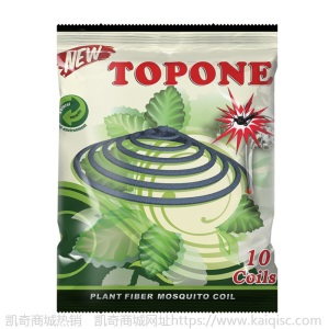 TOPONE 天然竹浆蚊香 家用驱蚊盘香 植物纤维纸蚊香 野外防蚊蚊香