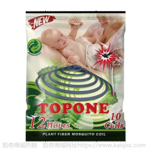 TOPONE 天然竹浆蚊香 家用驱蚊盘香 植物纤维纸蚊香 野外防蚊蚊香