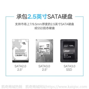 USB3.0硬盘盒串口接口SATA3.0机械固态SSD外置移动2.5寸硬盘盒