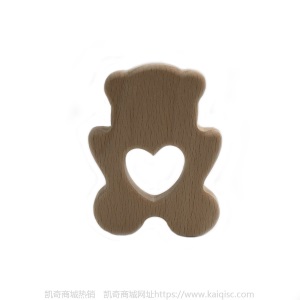 儿童抖音益智早教创意新磨牙安抚玩具榉木卡通动物磨牙棒婴儿牙胶