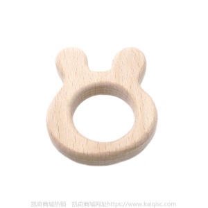 儿童抖音益智早教创意新磨牙安抚玩具榉木卡通动物磨牙棒婴儿牙胶