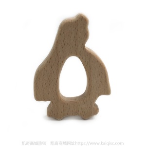 儿童抖音益智早教创意新磨牙安抚玩具榉木卡通动物磨牙棒婴儿牙胶