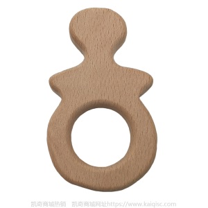 儿童抖音益智早教创意新磨牙安抚玩具榉木卡通动物磨牙棒婴儿牙胶