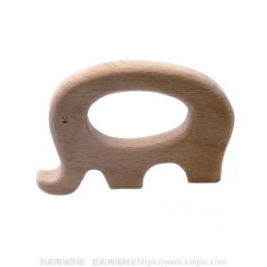 儿童抖音益智早教创意新磨牙安抚玩具榉木卡通动物磨牙棒婴儿牙胶
