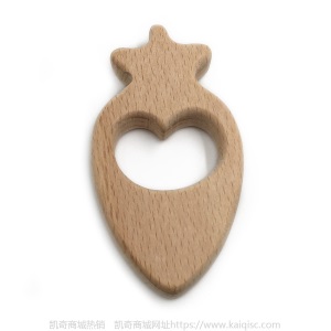 儿童抖音益智早教创意新磨牙安抚玩具榉木卡通动物磨牙棒婴儿牙胶