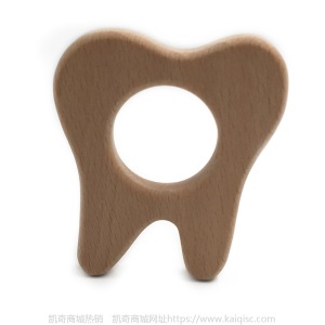 儿童抖音益智早教创意新磨牙安抚玩具榉木卡通动物磨牙棒婴儿牙胶