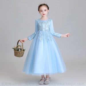 女童公主裙蓬蓬纱长裙2018韩版新款儿童生日礼服花童婚纱连衣裙子