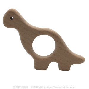 儿童抖音益智早教创意新磨牙安抚玩具榉木卡通动物磨牙棒婴儿牙胶